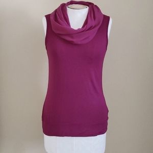 Cable & Gauge Sleeveless Cowl Neck Top